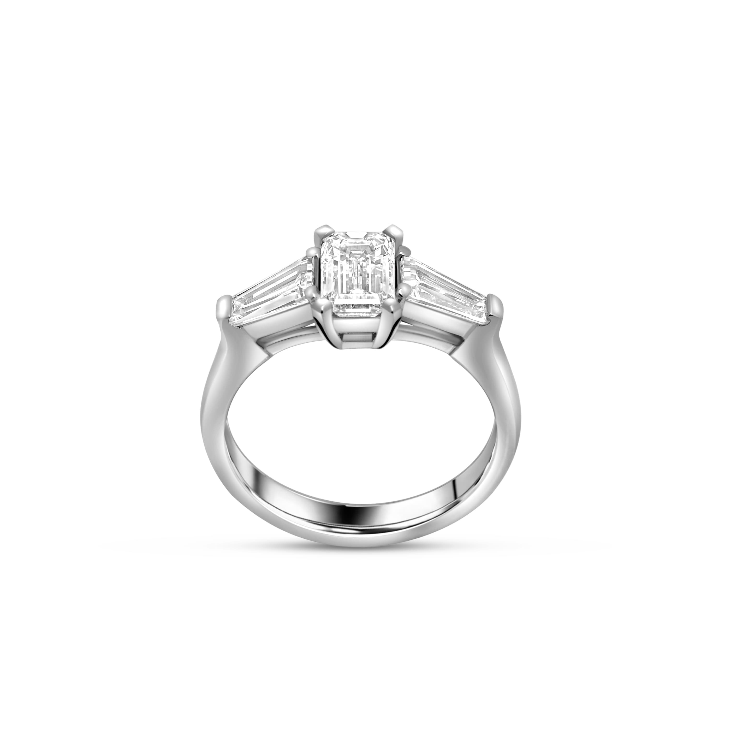 “Emerald One” White Gold Ring - view 2