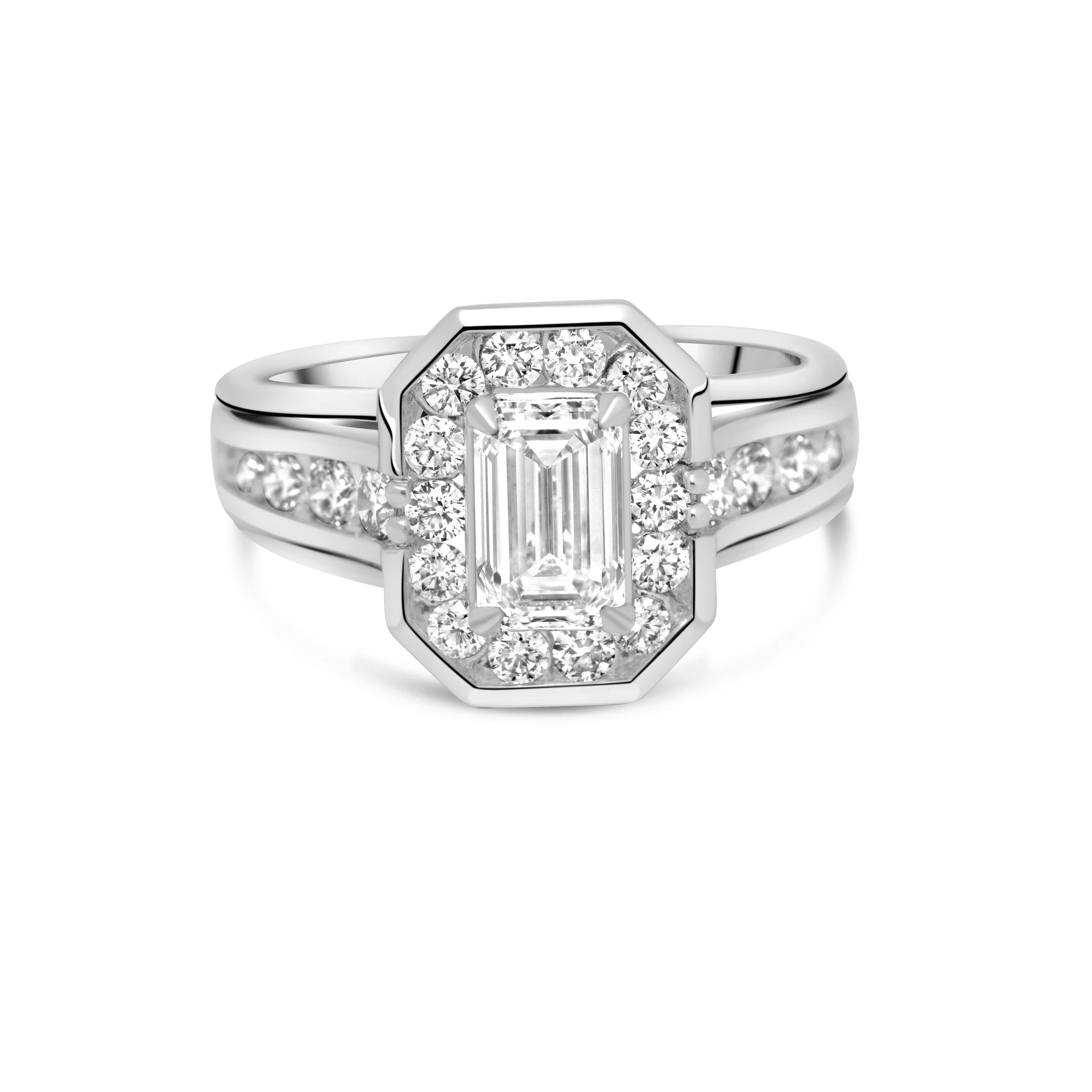 The Emerald Halo Radiance Ring - view 1